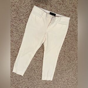Banana Republic White Sloan Fit Crop Pants size 2P